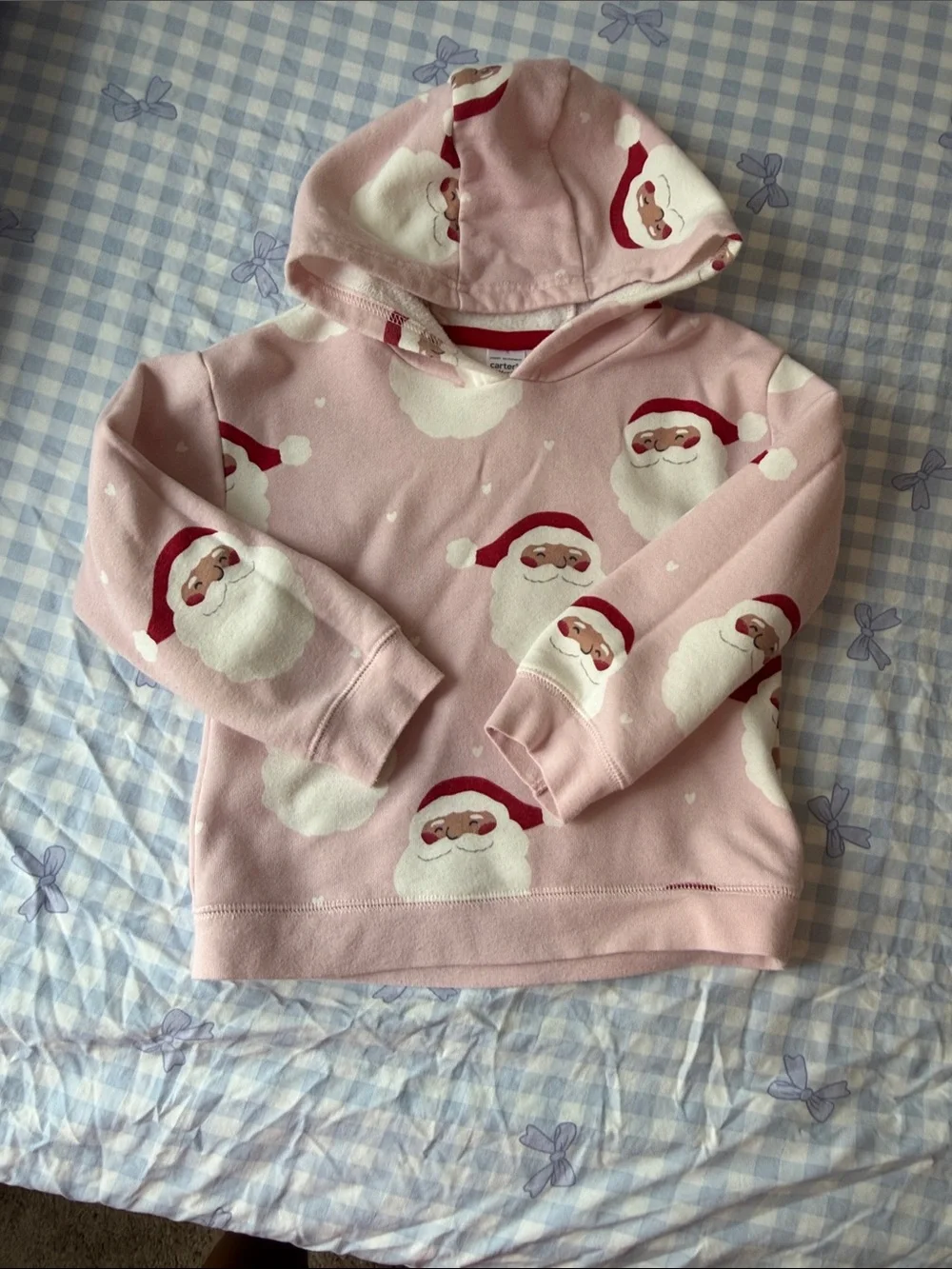 Carter's Pink Santa Hooded Sweatshirt